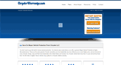 Desktop Screenshot of chryslerwarrantys.com