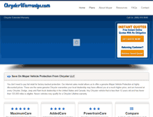 Tablet Screenshot of chryslerwarrantys.com